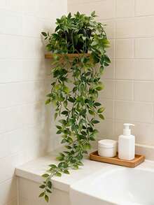 1 pieza Planta colgante artificial | Planta colgante falsa, planta artificial en maceta en miniatura adecuada para pared de flores DIY, flores falsas resistentes a los rayos UV para jardín colgante, balcón, alféizar de ventana, decoración exterior, ideal para hogar, sala de estar, oficina, baño, decoración de estantería, decoración de boda y cumpleaños, perfecta para decoración de primavera y verano al aire libre y del patio - Verde - Ver 9