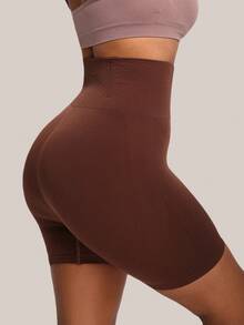 Barelissa Plus Size Shaping Shorts Seamless Tummy Control Pants - Coffee Brown - View 4