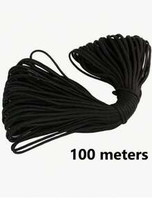 SHEIN 10M And 100m Black Nylon Braided Rope, Twisted Polypropylene Rope, Suitable For Outdoor Use, Used For Clothesline, Tent DIY, Handmade And Binding - Multicolor - View 7
