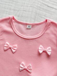 Vintaside Kids 女童夏季圆领无袖简约休闲时尚百搭背心，搭配时尚百搭休闲水洗牛仔短裤套装，适合旅行、度假或日常休闲参加家庭聚会。 - 粉色 - 查看 6