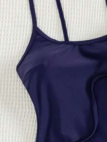 Swim Mod 女士春夏沙滩音乐节格子蝴蝶结吊带可爱休闲度假三件套 - 彩色 - 查看 3