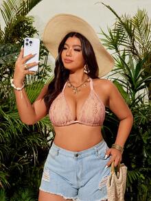 Swim SXY Plus Size Lace Swimwear Top - Multicolor - View 4
