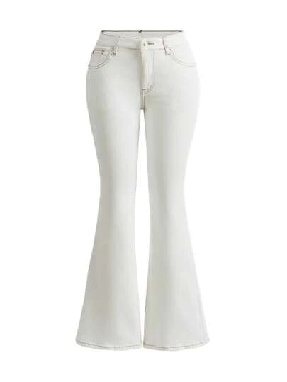 ROMWE Y2K Women's Pocket Button Casual Versatile Daily Wear Flare Leg Jeans