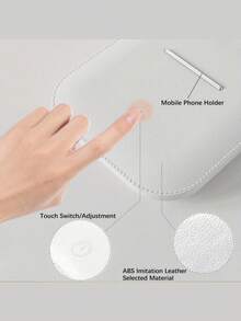 1 pieza Lámpara de escritorio LED plegable de 3 niveles de luz blanca ajustable, lámpara de estudio/lectura que cuida los ojos para escribir, adecuada para dormitorio, sala de estar, estudio, escritorio, oficina - Blanco - Ver 4