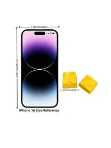 Zazumi 4Pcs Compact Size Smooth Surface Cute Design Yellow Cheese Shape Keycaps For Mechanical Keyboard Office Work Gaming Desktop Decor Comfortable Typing Experience Soft Touch Add Playful Vibe To Daily Routine Unique Novelty Key Cap Set Custom Replacement Keys For Gamer Office Worker Birthday Christmas - View 10