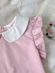 Đầm ngắn tay bồng thoải mái, dễ mặc cho bé gái tuổi teen. - Nhiều màu - Xem 3