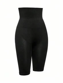 Pantalones Cortos Moldeadores De Control De Abdomen De Cintura Alta - Negro - Ver 5