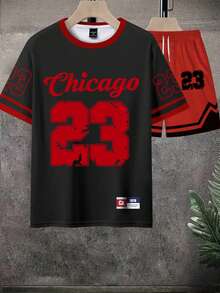 Manfinity RSRT Men's Vintage Number 23 Chicago Print T-Shirt Set - Multicolor - View 2