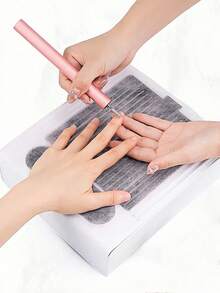 100Pcs Nail Vacuum Filter Set Nail Dust Filter Paper Disposable Nail Pad Dustproof Replacement Filter Paper For Manicure Salon Home - White - View 8
