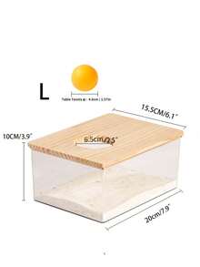 1pc Rectangular Hamster Bath Tub, Bathroom Toilet Dual-Use Bathtub - Clear - View 5