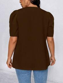 Elenzga Casual Minimalist Lightweight Blazer For Teenage Girls - Coffee Brown - View 3