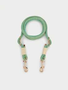1pc Multi-Functional Hand-Woven Tech Style Pet Leash With Adjustable Length Metal Clip, Suitable For Small, Medium, And Large Dogs For Outdoor Running And Training Walking, Double Traction Clip To Walk Two Dogs At The Same Time - Multicolor - View 6