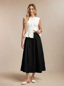Vestido de Encaje con Bolsillos Laterales y Bordados para Mujer de , Estilo Retro de los 90, para Bodas, Damas de Honor y Eventos Formales - Negro - Ver 7