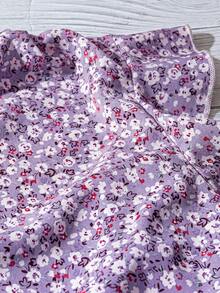 SHEIN Clasi Plus Size Casual Ditsy Floral Shirt - Mauve Purple - View 3