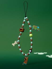 SCOOBY-DOO X SHEIN Dây đeo điện thoại đính hạt acrylic hình chú chó hoạt hình dễ thương và thời trang, mặt dây chuyền điện thoại. - Nhiều màu - Xem 2
