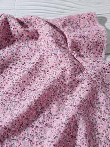 SHEIN Clasi Plus Ditsy Floral Print Butterfly Sleeve Blouse - Baby Pink - View 4