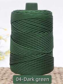 1roll Colorful Twisted Braided Rope, Hollow Cord For DIY Craft, Handmade Bag, Drawstring Belt Accessories, Decorative Polypropylene Fiber String,Crochet Thread, Hand-Crocheted Bag Thread,Cushion ,Hat ,Modern Solid Color Polyamide DIY Yarn - Multicolor - View 21