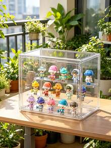 1个亚克力展示盒 - 透明展示架、展示盒、展示盒、迷你手工玩具和娃娃饰品收纳盒 - 無色 - 查看 4