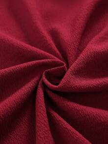 Rusticease Plus Size Women Burgundy Boho Summer Embroidered Minimalist Versatile Dress,Suitable For Vacation,Dates,Beach,Festival & Casual Mothers Day Outfits - Burgundy - View 7