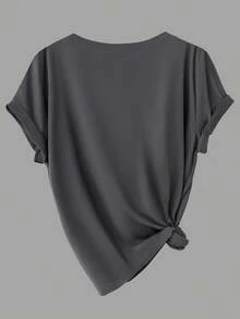 SHEIN CURVE+ 4pcs/Set Plus Size Women Basic Short Sleeve Loose T-Shirts - Multicolor - View 6