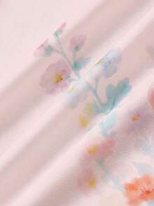 SHEIN MOD 女士优雅印花修身度假连衣裙 - 淺粉色 - 查看 7