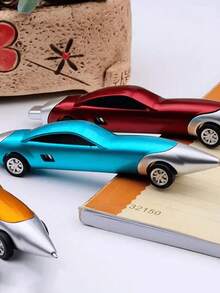 3pcs/Set Funny & Unique Racing Car Shaped Ballpoint Pens, Random Colors, Cartoon Vehicle Design, Portable Creative Ballpoint Pens, Office & School Supplies, Back To School Essential - multicolor - View 13