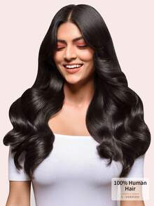 Extensiones de cabello de trama 100% cabello humano NC# negro natural en estilo liso en longitudes de 14-22 pulgadas 100G extensiones de doble trama invisibles sin costuras de alta calidad con extremos gruesos y saludables para cabello fino, uso en salón y para uso diario de todas las mujeres/niñas - SNatural Black - Ver 9