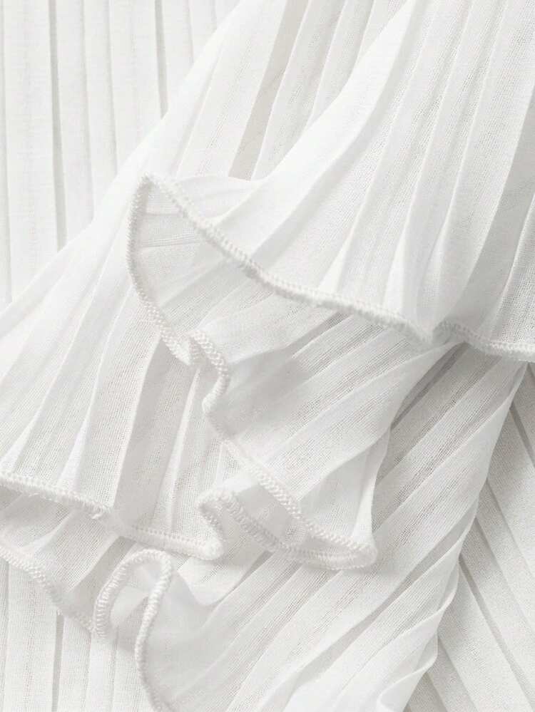 Women's Solid Color Pleated Casual Versatile Daily Wear Camisole Top