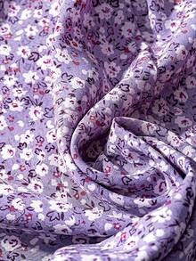 SHEIN Clasi Plus Size Casual Ditsy Floral Shirt - Mauve Purple - View 4