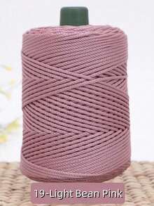 1roll Colorful Twisted Braided Rope, Hollow Cord For DIY Craft, Handmade Bag, Drawstring Belt Accessories, Decorative Polypropylene Fiber String,Crochet Thread, Hand-Crocheted Bag Thread,Cushion ,Hat ,Modern Solid Color Polyamide DIY Yarn - Multicolor - View 28