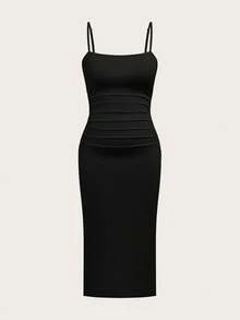 SHEIN EZwear Đầm hè màu xanh dương và đen dành cho nữ cỡ lớn - Màu xanh lam - Xem 9