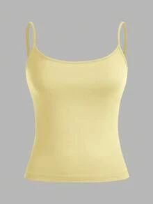 SHEIN PETITE CURVE Plus Size Women's 3pcs Tight Casual Tank Tops(Spaghetti Strap) - Multicolor - View 7