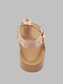 Solecia Giày sandal hở mũi thời trang nữ có quai ngang mắt cá chân, sandal đế bằng thoải mái, kiểu dáng thường ngày cho mùa lễ hội, xuân/hè và Giáng sinh. - - 5 màu hồng - Xem 5
