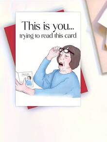 1pc Funny Birthday Greeting Card, Special Gift For Mom, Suitable For Female Friends & Sisters, Unique Mother's Day Gift (With Random Colored Envelope) Back To School,Back To School,School Supplies - White - View 6