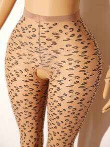 Cảm giác trần trụi! Quần tất không đáy họa tiết da báo, độ co giãn cao và ôm sát cơ thể + họa tiết hoang dã, phù hợp để tạo điểm nhấn cho phong cách dạ hội. - Nhiều màu - Xem 7