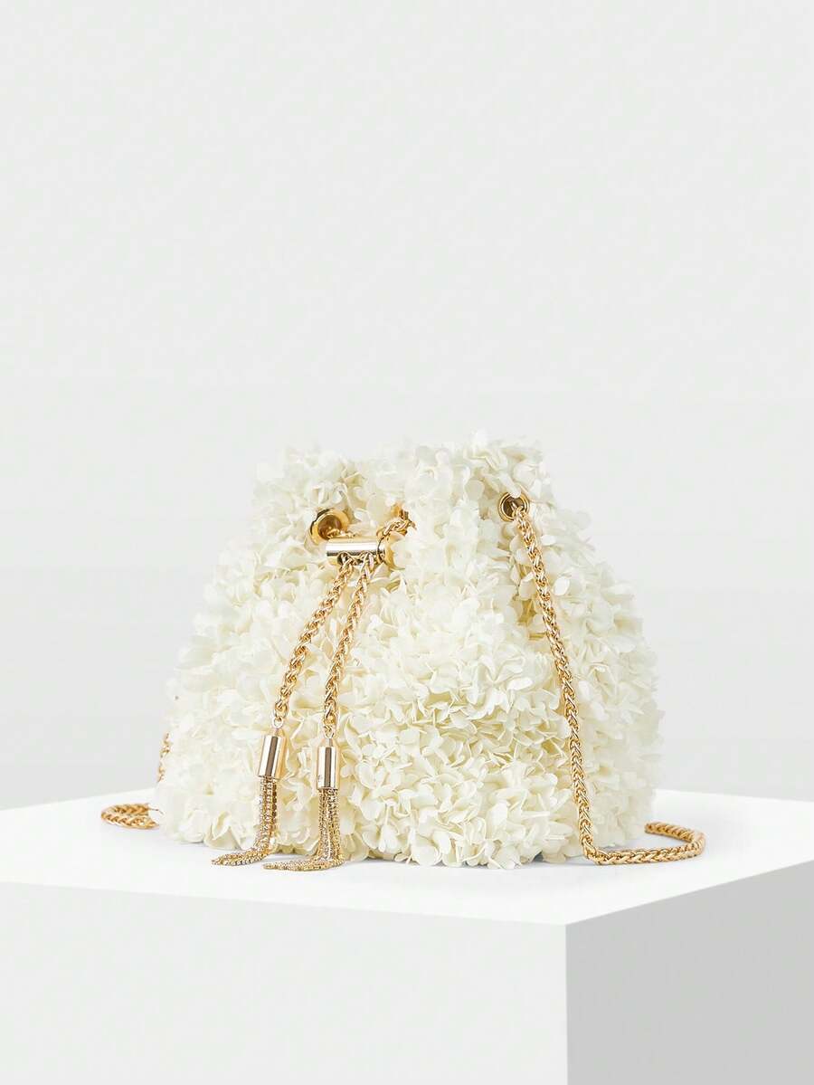 MOTF BOLSO CUBO PEQUEÑO FLORAL BLANCO - Beis - Ver 2