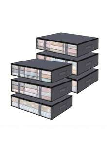 Bộ 4 túi đựng chăn ga gối đệm có thể gấp gọn, túi đựng quần áo chống bụi dưới gầm giường, thích hợp để đựng chăn, ga trải giường, đồ dùng phòng ngủ, tiết kiệm không gian cho tủ quần áo, phòng ngủ, phụ kiện gia đình. - Nhiều màu - Xem 11