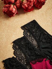 Women's Low-Rise Lace Panties, 3pcs/Pack Lingerie - Multicolor - View 3