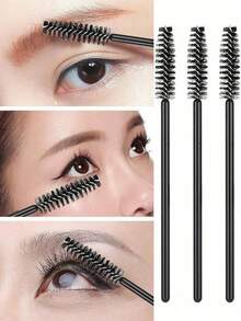 Cọ chải mascara màu đen hồng, cọ xoắn ốc chải lông mày, lược chải mi dùng cho nối mi, tách mi, tỉa lông mày, dụng cụ trang điểm mắt, đóng gói số lượng lớn dùng tại salon và nhà. - Nhiều màu - Xem 3