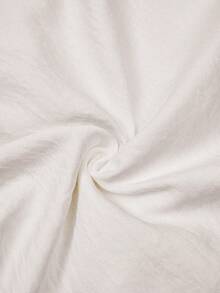 SHEIN Holidaya 女士V领条纹荷叶袖A字中长连衣裙 - 白色 - 查看 8