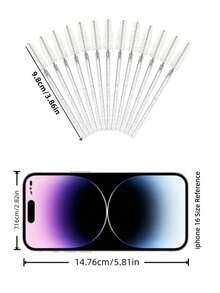 Bộ 100/50 cọ chải mi, cọ chải mascara (có hộp đựng), cọ chải lông mày dùng một lần, cọ nối mi, cọ chải lông mày, cọ thoa dầu thầu dầu (Không phải tất cả sản phẩm đều có chai đựng) - trắng - Xem 8