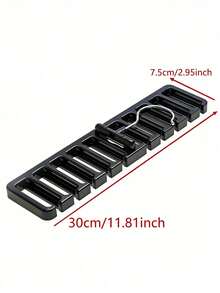 1pc 10-Slot Belt Hanger For Closet, Multi-Functional Belt Organizer Rack, Space Saving Tie Scarf Storage Holder, Wardrobe Accessory Organizer For Men Women - Black - View 9