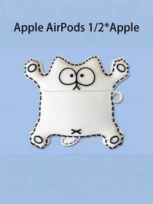 Ốp tai nghe hình mèo Simon's Cat, thiết kế 3D Stereo bằng silicon bảo vệ tai nghe, phù hợp với Apple 4/3, Pro 2/3. - Đen và trắng - Xem 8