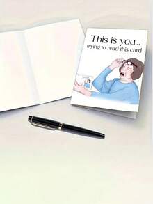 1pc Funny Birthday Greeting Card, Special Gift For Mom, Suitable For Female Friends & Sisters, Unique Mother's Day Gift (With Random Colored Envelope) Back To School,Back To School,School Supplies - White - View 5