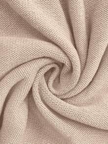 EMERY ROSE Vestido de suéter de mujer elegante y ajustado con textura perforada, para primavera/verano - Albaricoque - Ver 8