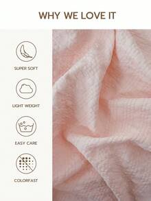 Cirelle 2/3 Pieces100% Polyester 3D Bubble Texture Bedding (Duvet Cover + 1/2 Pillowcases, No Comforter Included), All-Season Modern Polyester Bedding Collection - Peachskin - View 6