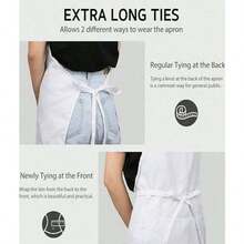1-5pcs Polyester Apron For Women,Simple Style Black Apron With Pockets, Thickened Waist Apron, Fashion Housework Kitchen Household Workwear, Kitchen Supplies - Multicolor - View 7