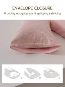Cirelle 2/3 Pieces100% Polyester 3D Bubble Texture Bedding (Duvet Cover + 1/2 Pillowcases, No Comforter Included), All-Season Modern Polyester Bedding Collection - Peachskin - View 8