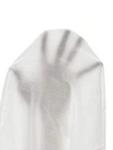 Zayélia Top feminina de verão com pregas soltas e casuais e decote redondo de cor sólida - Branco - Visão 6