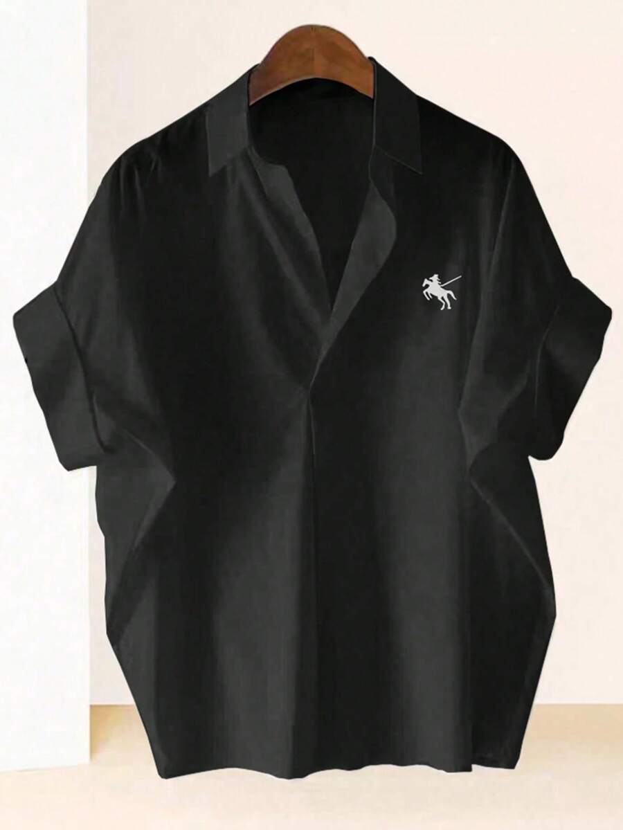Franclia 女士休闲蝙蝠袖衬衫，夏季 - 黑色 - 查看 1